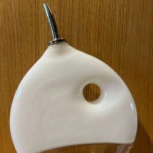 Hand-Blown White Art Glass Olive Oil Dispenser – Lake Superior Art Glass Style